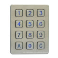 12 keys door locking brushed illuminated metallic numeric keypad